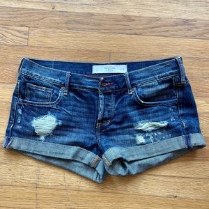 Dark denim distressed Jeans Shorts